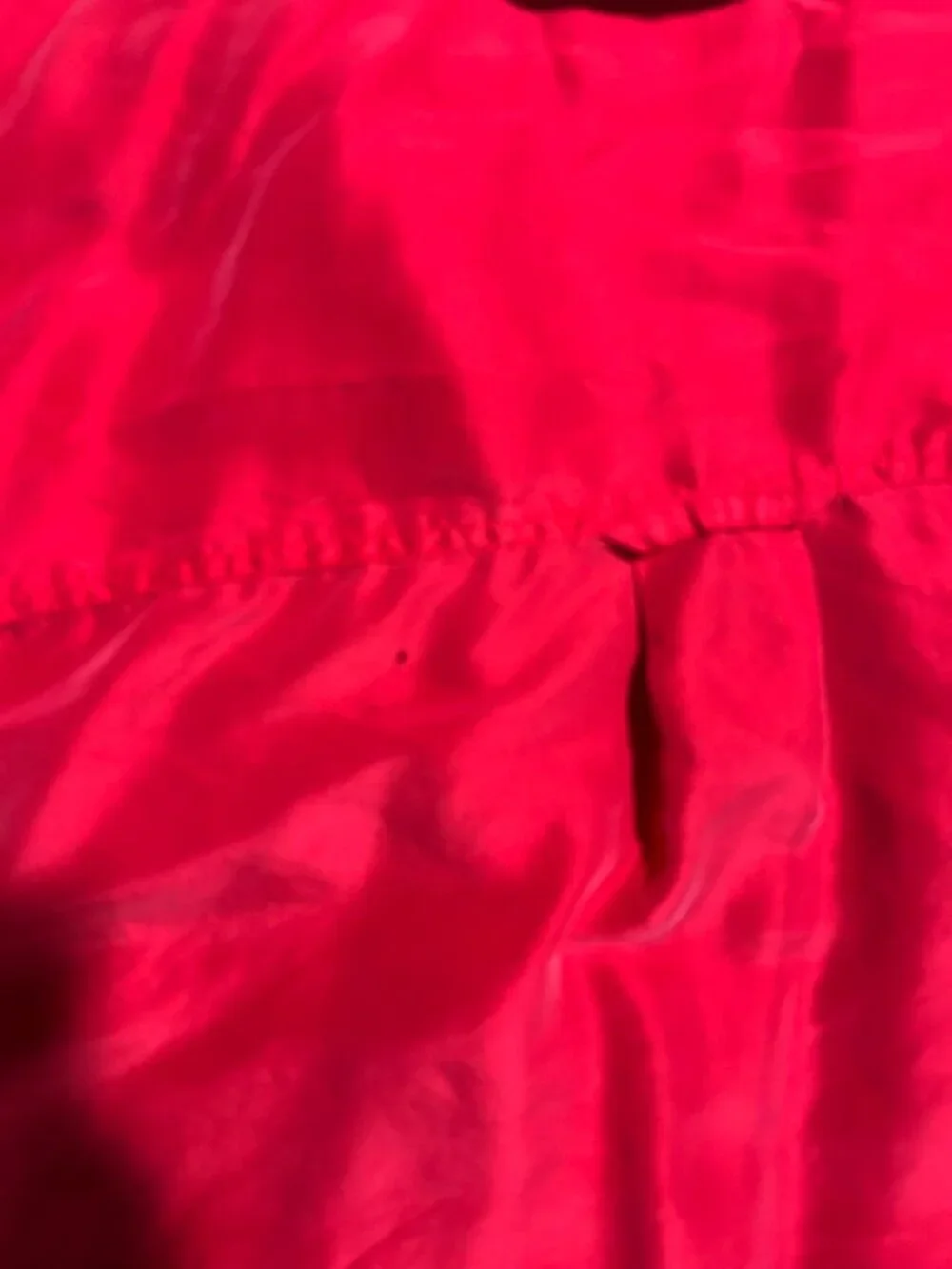 100% Silk Red Button Down Size 18